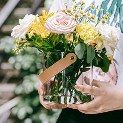 Transparent Flower Plant Basket Ice Bucket Picnic Bread Basket Fruit Snacks Food Container Kitchen Seasoning Pantry Organizer