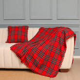 Yickyue Nordic Style Striped Plaid Blanket with Pompom Ball 120x150cm Autumn Winter Geometric Lattice Shawls Sofa Bed Throw Blankets