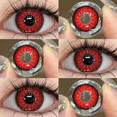 YICKYUE - 2pcs Cosmetics Cosplay Color Contact Lenses Red Anime Blue Green Lenses Large Diameter 14.5mm Beauty Pupil Fast Shipping