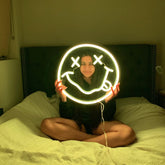 35cm Led Neon Sign Light Transparent Flex USB Powered Wall Hanging Bedroom Decor for Kid Smile Night Light Sign Gift for Wife