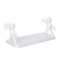 Creative Villain Shelf Organizer Free Punching Wall-mounted Storage Holders Bathroom Racks Kitchen Condiment Storage Shelves
