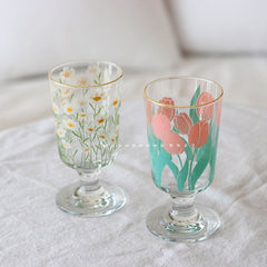 New Beautiful Tulip In Summer Little Daisy Vintage Goblet Phnom Penh Glass Girls Sparkling Wine Drink Party Goblet