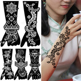 YICKYUE - 1 Sheet Flower Lace Henna Stencil Body Art Temporary Tattoo Sticker Airbrush Print Stencil Stamp Plates Template Mandala Wedding