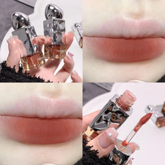 YICKYUE - Milk Coffee Matte Lipgloss Waterproof Non-Stick Cup Low Saturation Red Lip Glaze Makeup Beauty Lips Cheek Rouge Tint Cosmetic