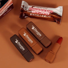 Hengfang Chocolate Lipstick Matte Moisturizing Delicate Silky Easy-to-color Nude Makeup Natural Lasting Lip Makeup