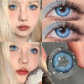 YICKYUE - Colored Pupils for Eyes with Degree Blue y2k Color Contacts with Graduation Green Lenses Natural Brown Lense