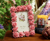 YICKYUE - Pink Rose Blossoms Series Photo Frame for Home De, Cute Garden Rose, Beauty, Creative, Wedding, Birthday Gift, , FMXX