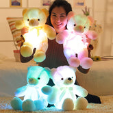 Kawaii Glowing Teddy Bear Luminous 30 cm Creative Light Up LED Colorful Stuffed Animal Plush Toy Christmas Children's Gift