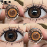 YICKYUE - 2pcs/Pair Korean Color Contact Lenses For Eyes Myopia Lenses Fashion Natural Beauty Pupil Student Cosmetic Contact Lens
