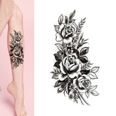 Fake Tattoo Sticker For Men Women Children Tiger Wolf Death Skull Temporary Tattoo Fake Henna Skeleton King Animal Tatoo