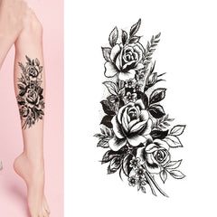 Fake Tattoo Sticker For Men Women Children Tiger Wolf Death Skull Temporary Tattoo Fake Henna Skeleton King Animal Tatoo
