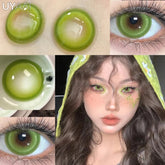 YICKYUE - 1 Pair Korean Lenses Color Contact Lenses for Eyes Cosplay Lenses Big Eye Make-up Pink Lens
