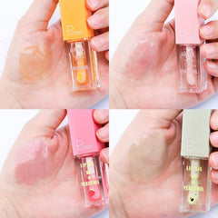 Yickyue Fresh Fruit Balm Lip Makeup Primer Moisturizing Clear Lip Oil Waterproof Long Lasting Liquid Lipstick Lip Gloss Makeup Cosmetics
