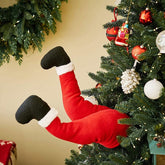 Yickyue Santa Claus Climbing Ladder Electric Santa Claus Doll Christmas Tree Hanging Ornament Outdoor Indoor Door Wall Decoration