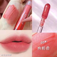 WODWOD Water Mist Velvet Lip Glaze Matte Moisturizing Long-lasting Non-fading Non-stick Cup Nude Makeup Waterproof Lip Makeup