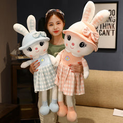 1PC 50-100cm Cute Rabbits Plush Toy Kawaii Rabbit with Skirt & Hat Dolls Soft Stuffed Animal Pillow Lovely Dolls for Children