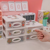 W&G Ins Drawer Desktop Plastic Storage Box Organizer Student Dormitory Cosmetics Sorting Box Sundries Stationery Rack