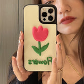 Korean Cute Cartoon 3D Clay Flower Soft Phone Case For iPhone 13 12 11 Pro XS Max X XR 7 8 Plus Silicone Protective Back Cover