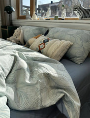 YICKYUE - Elegant pastoral leaf blue bedding set,twin full queen king vintage design cotton home textile bed sheet pillow case quilt cover