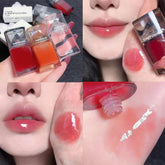 Yickyue Ice Crystal Jelly Moisturizing Lip Gloss Makeup Sexy Lip Oil Mirror Lip Plumper Pure Pink Lip Balm Clear Liquid Lipstick Lip Oil