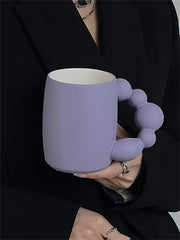 Creative Cute Gourd Beads Coffee Milk Mug Large Capacity Decor Ceramic Water Juice Cup with Handle Heat Resistant Breakfast Cup