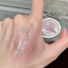 YICKYUE - Monochrome Eyeshadow Palette Shining Sequins Diamond Galaxy Eye Shadow Makeup Pearlescent Glitter Brighten Eyes Korean Cosmetic