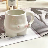 YICKYUE - Pinch Belly Mugs Coffee Cups Kawaii Ceramic Cute Coffee Cup Milk Tea Water Cups Creative Mug Gift Porcelain Drinking Coffee Mugs