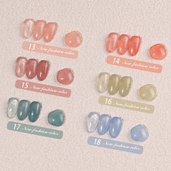 15ml Translucent Jelly Nail Varnish Summer Ice Through Gel 30 Color Transparent Nude Nail Polish Nail Phototherapy Glue Manicure