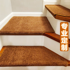 Yickyue Customized Pure Color Thickened Stair Step Glue-Free Self-Adhesive Non-Slip Floor Mat Household Wooden Rotating Ladder Carpet