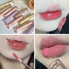 YICKYUE - Mirror Lip Gloss Is Long Lasting And Does Not Fade Easily It Forms A Transparent Round Tube Glass Lip Gloss For Women