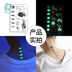 Fashion Luminous Tattoo Sticker Line Snake Temporary Tattoo Waterproof Men Women Arm Leg Fake Tattoo Body Art Sticker