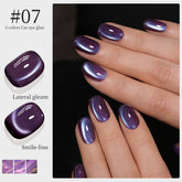 YICKYUE - 15ML Purple Cat Eye Nail Polish Gel UV Gel Soak Off Nail Magnetic Gel Polish Nail Art DlY For Salon At Home For Summer