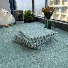 Yickyue Four Seasons Universal Suede Floor Mat Stitching Bedroom Wall-to-Wall Carpeting Bedside Princess Room Carpet Tea Table Tatami