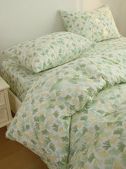 New Spring Summer Pure Cotton Four-Piece Set Beautiful Country Sle Small Flower Print Warm Bedding Duvet Cover eet