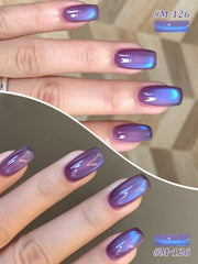 YICKYUE - 1PC aurora Purple cat Eye gel nail polish, UV LED curing, long-acting fast drying nail art gel