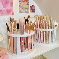 Lattices Make-up Brushes Holder Makeup Tools Storage Box Cosmetic Storage Shelf Table Organizer Nail Polish Pen Storage Box