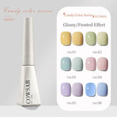 Candy Color Series Nail Gel Polish 12ml Yellow Pink Purple Blue Green Semi-permanent UV Gel Soak Off UV Lamp Cure Nail Varnish
