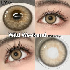 YICKYUE - 1 Pair Brown Lenses Natural Big Eyes Gray Lenses Cosmetics Korean Style Lenses y2k Colorcon Blue Eye Conatcts Puple Lenses