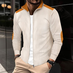Hearujoy Spring Autumn Men's Patchwork Jacket Jacquard Wrist Embroidery Zipper Cardigan New Fashion Casual Loose Tops Coat Oversized