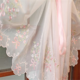 YICKYUE - Free Shipping Voile Drapes Draw Lifting Curtains Balloon Romantic Shades Finished Fan Ribbon Short Blinds Purdah Valance Wedding