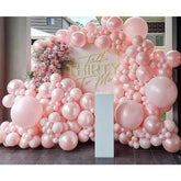 YICKYUE - Pearl Pink Balloons Double Stuffed Light Pink Balloons Pink Balloon Arch Kit For Baby Shower Wedding Birthday Party Decoration