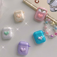 Love bracelet earphone case 3D cute lover couple cover silicone wireless bluetooth charging box for apple airpods pro 3 2 1 capa