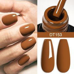 YICKYUE - 7ML Astral Purple Gel Nail Polish Glitter Red Coffee Color Semi Permanent UV Gel All For Nails Art Manicure Varnish
