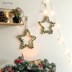 Yickyue Gerring Christmas Decoration Star Wall Hanging Living Room Pendant Creative Fashion Halloween Outdoor Cute Room Decor Home Gifts