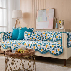 Four Seasons General Sofa Cover Cotton Printing Sofa Cushion Towel Non-slip Seat Cushion for Living room Corner Sofa Protector