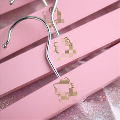 YICKYUE - Wooden Hanger for Adult, Pink Clothes Hangers, High Quality Cute Clothing Pants Hanger, Home Storage Organizer, 5Pcs