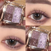 New Matte Pearlescent Eyeshadow Portable Eyeshadow Palette Pink Purple Delicate Powder Makeup Highlight Shiny Eye Shadow Palette