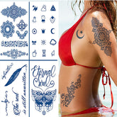 Herbal Plant Waterproof Temporary Tattoo Stickers Dragon Juice Tattoo Semi-Permanent Tattoo Men Women Wrist Arm Body Art Sticker