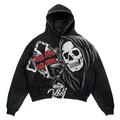 Hearujoy Y2K Fashion Autumn and Winter Printed Washed Distressed Pullover Long Sleeve Sweater for Men and Women