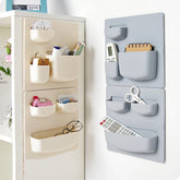 W&G Kitchen Storage Household Adhesive Wall Shelf Bathroom Wall Storage Rack Wall Hanging Shelf Kitchen Organizer Hanging Rack
